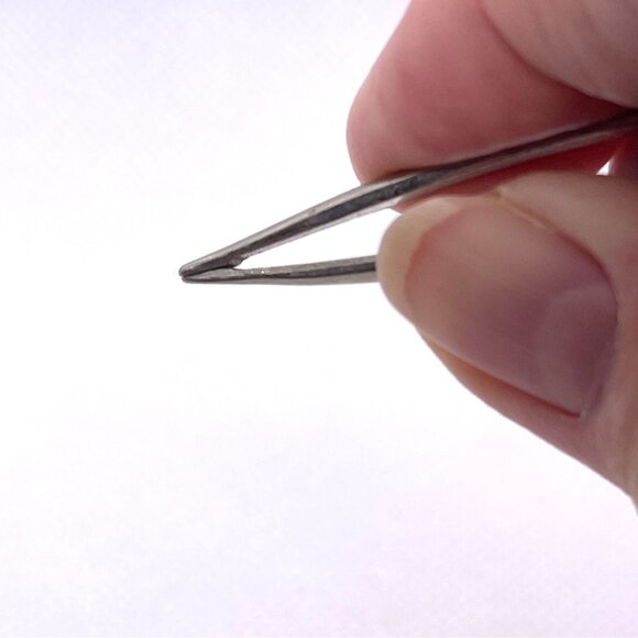 Revlon Stainless Steel Tweezers Classic Deluxe Makeup Metal 3" Slant Tip Vintage - Picture 6 of 9